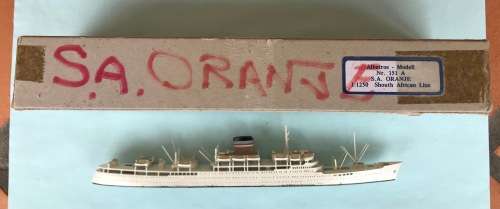 Albatross Ships metal model Ship `SA Oranje` 1966, AL151A in original box 1 in1250 scale