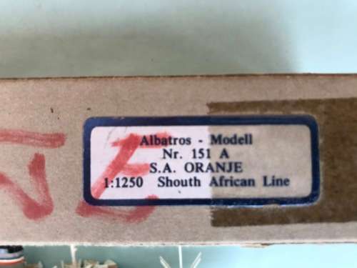 Albatross Ships metal model Ship `SA Oranje` 1966, AL151A in original box 1 in1250 scale