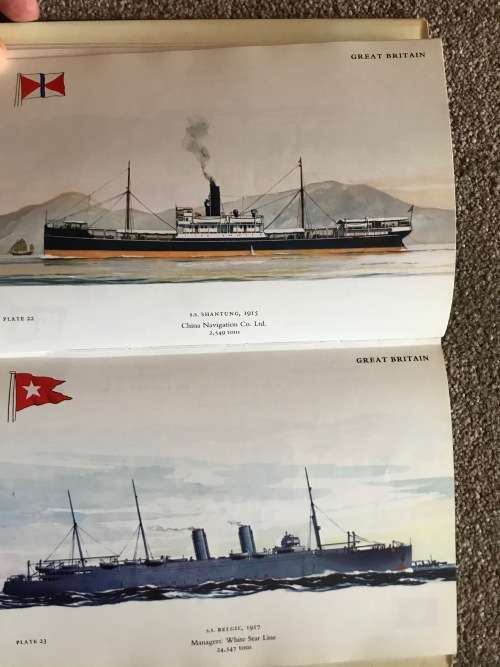 5 Ship Books: Ocean Ships, N Atlantic Passenger Liners, British Passenger Liners, Merchant Ships + 1