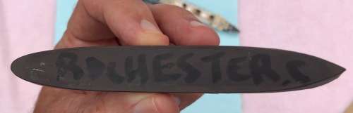 Maker unknown `Rochester Castle` late 1930s 1940s resin model ship 1:1250 scale
