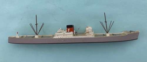 Maker unknown `Rochester Castle` late 1930s 1940s resin model ship 1:1250 scale