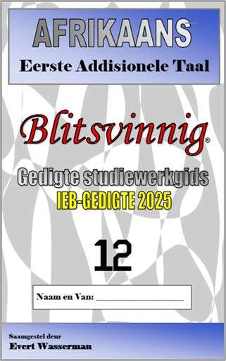 Afrikaans Blitsvinnig Gedigte Studiewerkgids (IEB 12) & Free Answer PDF document