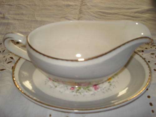 Staffordshire Gravy boat and plate