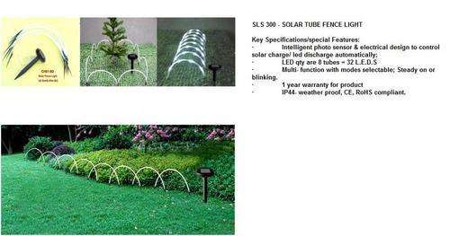 SOLAR POWERED GARDEN LIGHTS (8 FLEXIBLE TUBES)