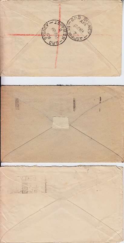 Australia - 3 covers to sSouth Africa - 1946/47 - as per scan