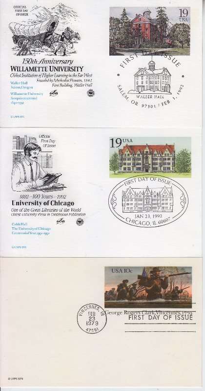 9 USA first day if issue cards - unused - as per scan