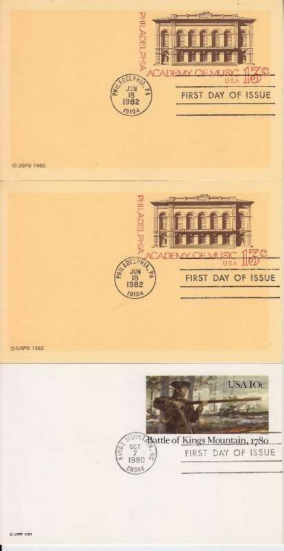 9 USA first day if issue cards - unused - as per scan