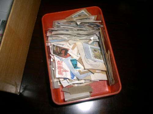 Various  items in a box - RSA Stamps and covers on and off paper - take a look!