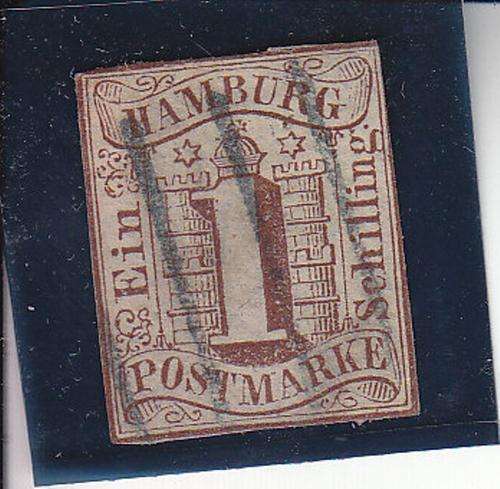 Germany - Hamburg - 1864/65? 1s - Hinge mark