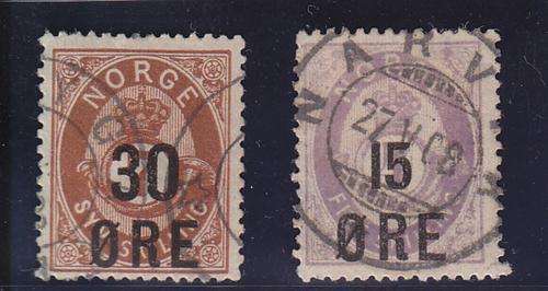 Norway 1906/08 -  Used hinged stamp