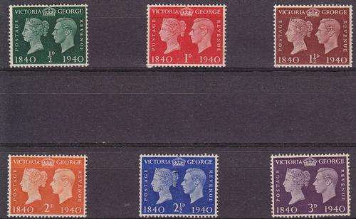 KGVI - Centenary of the first adhesive postage stamps - unused