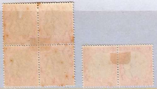 Union 1933/48 - One penny ship  - Unused variety  - hinge mark/toning on back