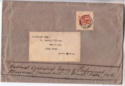 1921 Cover from London to  Cape Colony