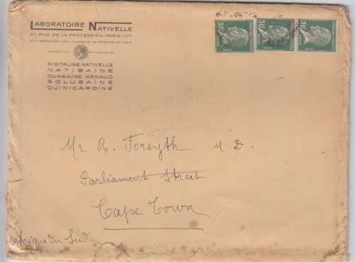 Cover from France to Cape Town