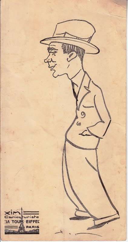 Old Antique Postcard -  Xim, Caricaturiste - La Tour Eiffel