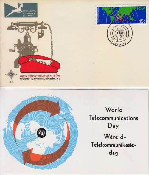 RSA - 1973 - FDC - World Telecommunication Day
