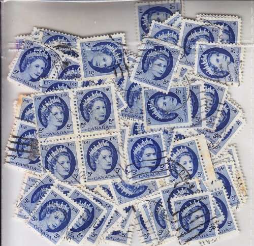 Canada - QEII - 5c stamps