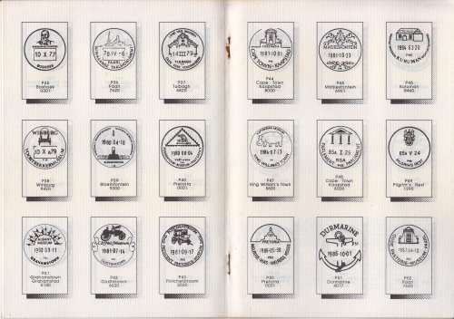 RSA Special Permanent Date Stamps Cancellations booklet - Total 8 pages - Not all pages scanned