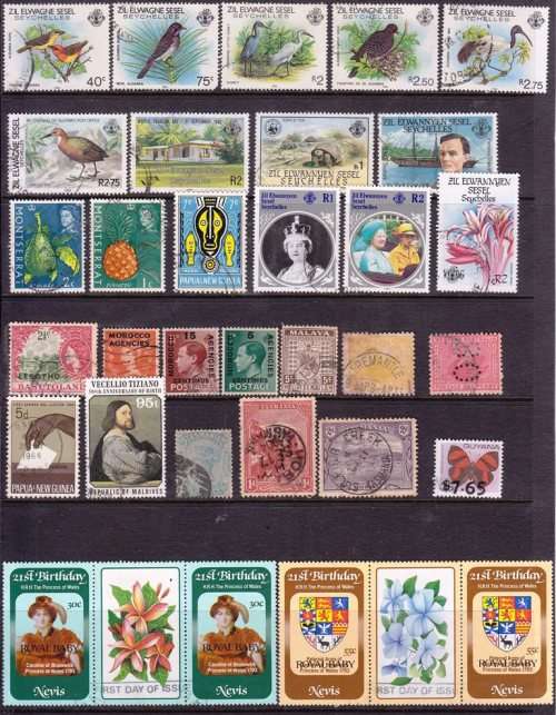 Great Britain selection used and mint with a few heavy spots and remnants - Good value!
