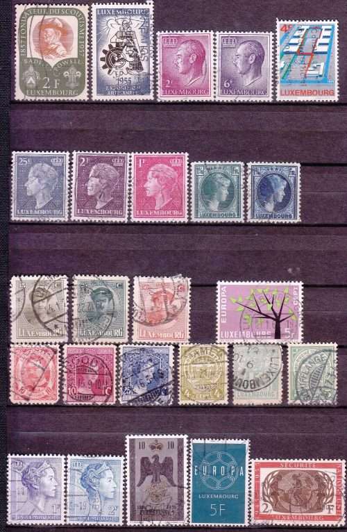 Luxembourg - Used with hinge marks