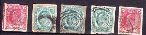 COGH - KEVII - 1901/1910 - On paper - 5 stamps - Good value!