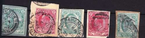 COGH - KEVII - 1901/1910 - On paper - 5 stamps - Good value!