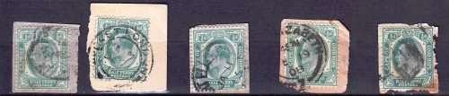 COGH - KEVII - 1901/1910 - On paper - 5 stamps - Good value!