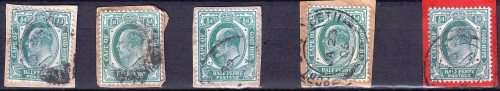 COGH - KEVII - 1901/1910 - On paper - 5 stamps - Good value!