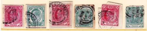 COGH - KEVII - 1901/1910 - On paper - 6 stamps - Good value!