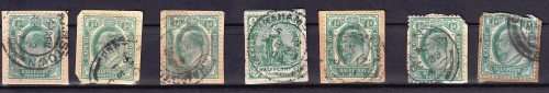 COGH - KEVII - 1901/1910 - On paper - 7 stamps - Good value!