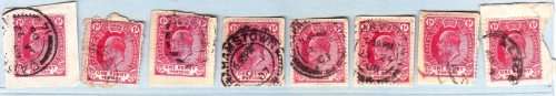 COGH - KEVII - 1901/1910 - On paper - 8 stamps - Good value!