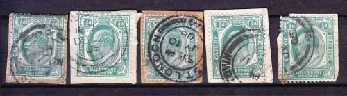 COGH - KEVII - 1901/1910 - On paper - 5 stamps - Good value!