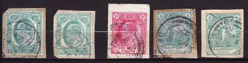 COGH - KEVII - 1901/1910 - On paper - 5 stamps - Good value!