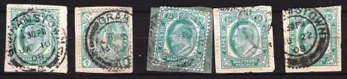 COGH - KEVII - 1901/1910 - On paper - 5 stamps - Good value!