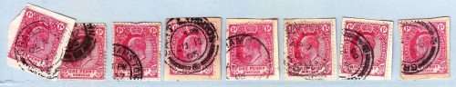 COGH - KEVII - 1901/1910 - On paper - 8 stamps - Good value!