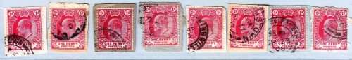 COGH - KEVII - 1901/1910 - On paper - 8 stamps - Good value!