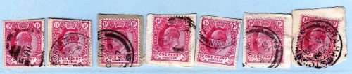 COGH - KEVII - 1901/1910 - On paper - 7 stamps - Good value!