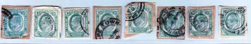 COGH - KEVII - 1901/1910 - On paper - 8 stamps - Good value!