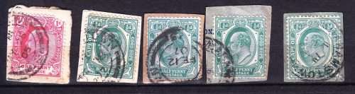 COGH - KEVII - 1901/1910 - On paper - 5 stamps - Good value!