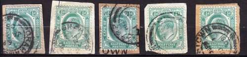COGH - KEVII - 1901/1910 - On paper - 5 stamps - Good value!