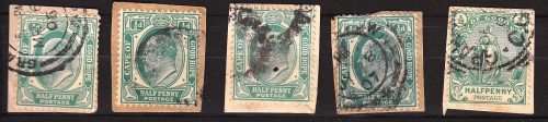 COGH - KEVII - 1901/1910 - On paper - 5 stamps - Good value!