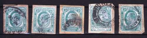 COGH - KEVII - 1901/1910 - On paper - 5 stamps - Good value!