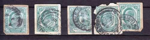 COGH - KEVII - 1901/1910 - On paper - 5 stamps - Good value!