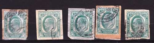 COGH - KEVII - 1901/1910 - On paper - 5 stamps - Good value!