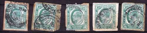 COGH - KEVII - 1901/1910 - On paper - 5 stamps - Good value!