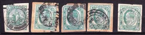 COGH - KEVII - 1901/1910 - On paper - 5 stamps - Good value!