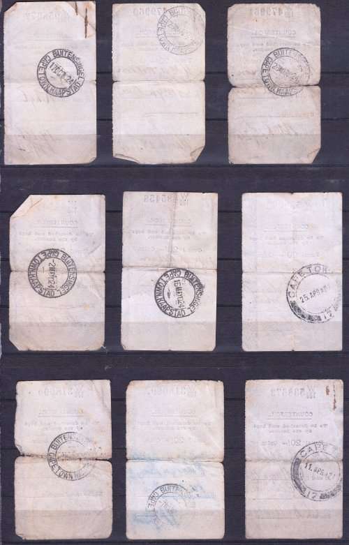 Union of South Africa Counterfoil of Postal Orders - 1924