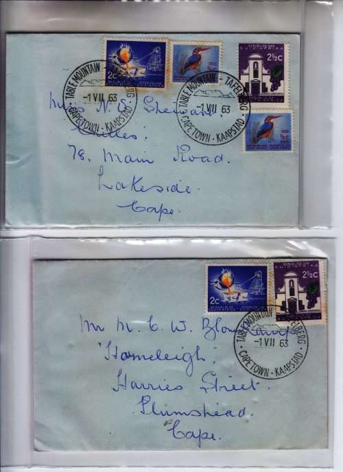 RSA - 1963 covers - Table Mountain cancellation