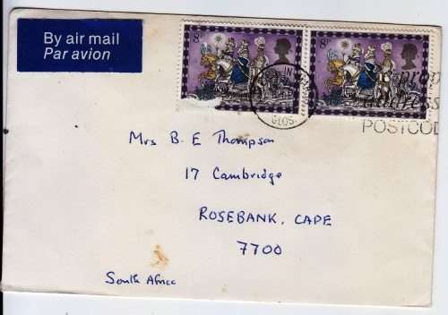 QEII - 1971 cover to Cape Town