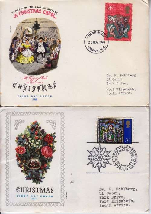 QEII - 10 FDC's - A few toning spots